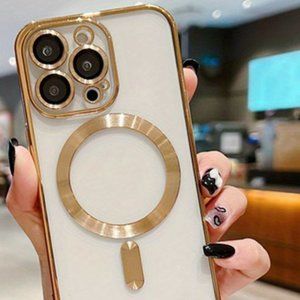 iPhone 15 Pro Case - Luxury | Clear Soft Silicone | Magnetic Wireless Charging
